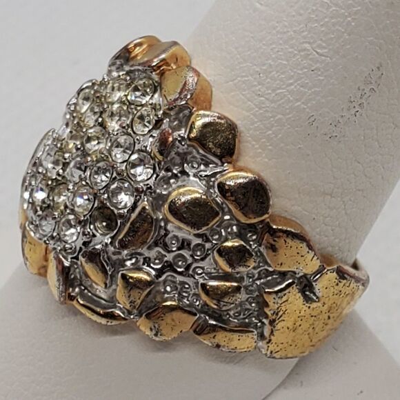 18 Karat Gold Layered Cubic Zirconia Ring (9.5) - Picture 3 of 7